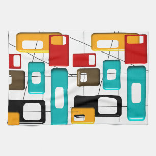 Mid-Century Modern Geometric Design Gifts Towel