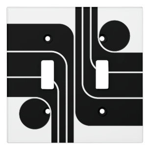 Mid Century Modern Geometric Design Light Switch Cover