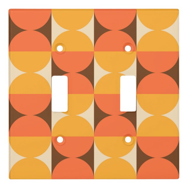 Mid Century Modern Geometric Design Light Switch Cover (Front)