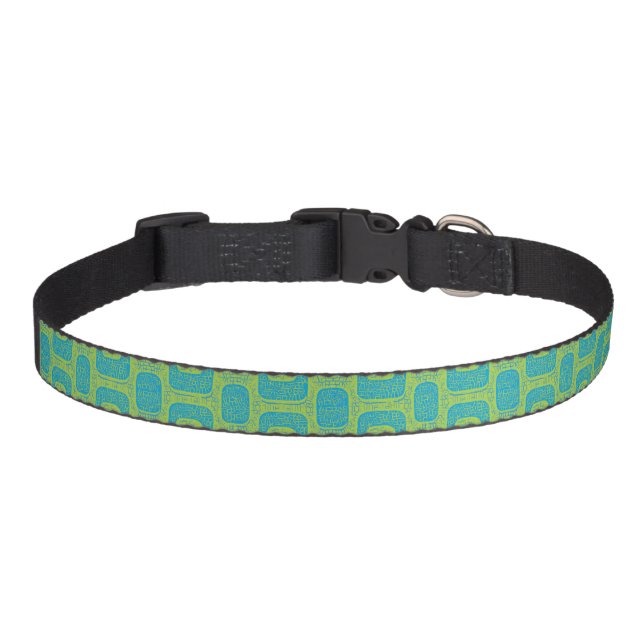 Mid-Century Modern Geometric Design Pet Collar (Front)