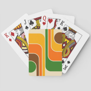 Mid Century Modern Geometric Design Poker Cards