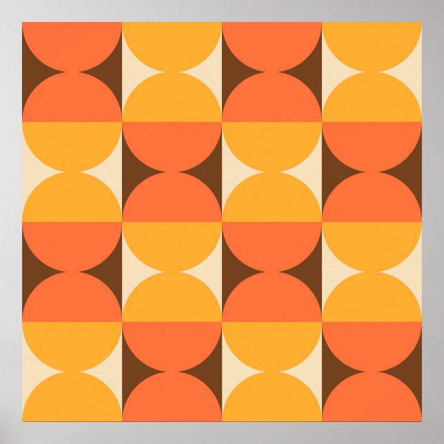 Mid Century Modern Geometric Design Poster (Front)