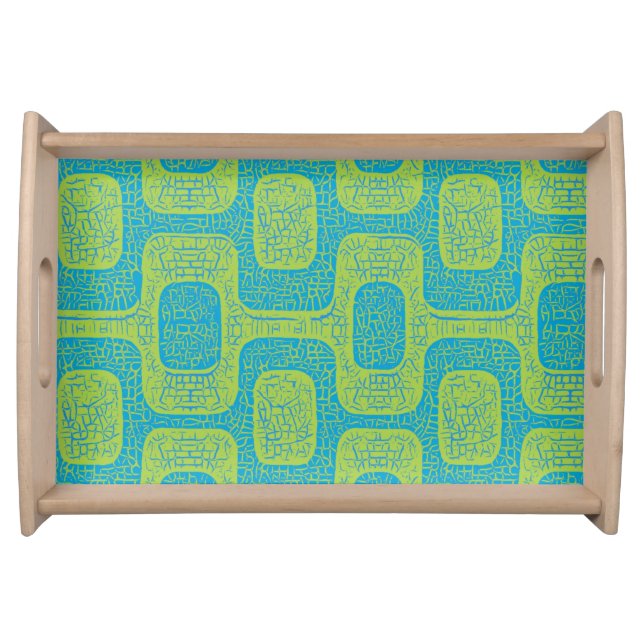 Mid-Century Modern Geometric Design  Serving Tray (Front)