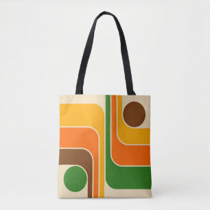 Mid Century Modern Geometric Design Tote Bag