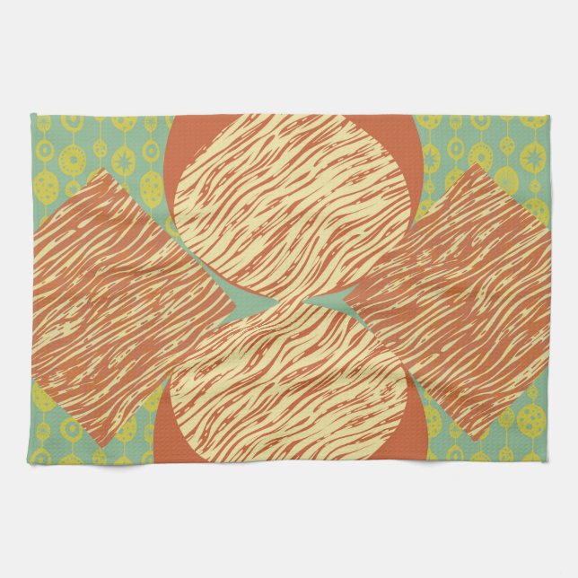 Mid Century Modern Geometric Kitchen Towel (Horizontal)