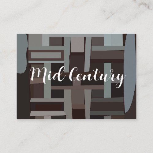 Mid Century Modern Geometric Pattern  Business Card