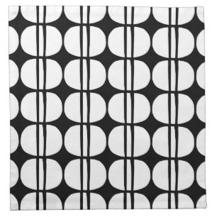 Mid Century Modern Geometric Pattern Cloth Napkin