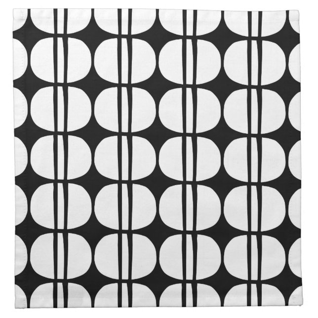 Mid Century Modern Geometric Pattern Cloth Napkin (Front)