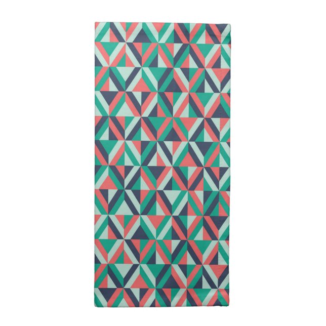 Mid-Century Modern Geometric Pattern Cloth Napkin (Half Fold)
