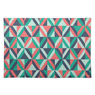 Mid-Century Modern Geometric Pattern Cloth Placemat