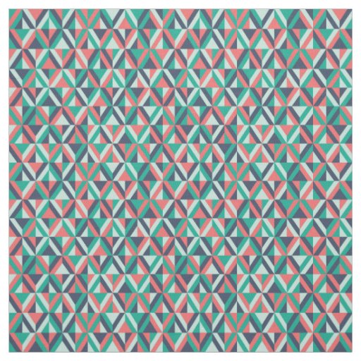 Mid-Century Modern Geometric Pattern Fabric