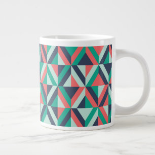 Mid-Century Modern Geometric Pattern Giant Coffee Mug