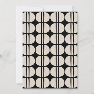 Mid Century Modern Geometric Pattern Invitation
