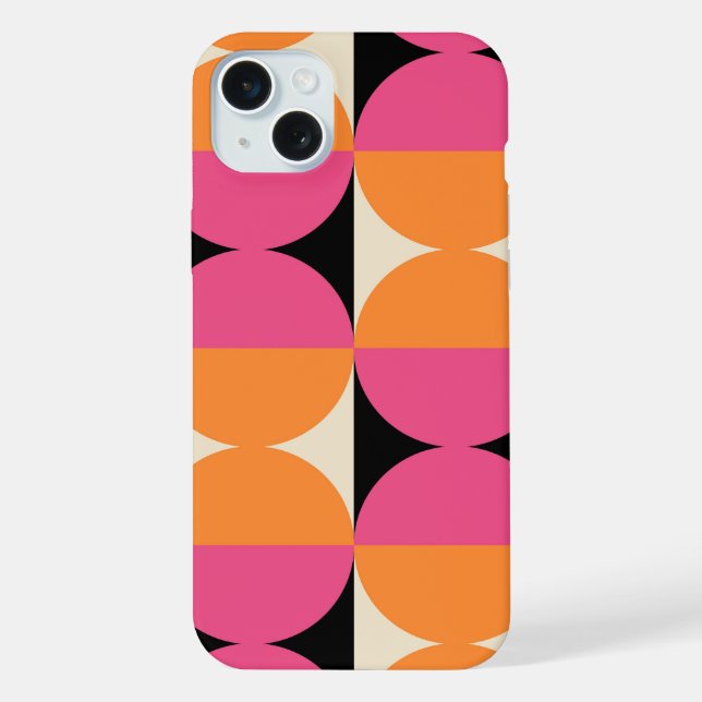 Mid Century Modern Geometric Pattern Iphone Case (Back)
