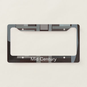 Mid Century Modern Geometric Pattern License Plate Frame