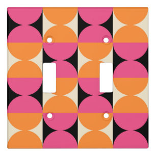 Mid Century Modern Geometric Pattern Light Switch Cover