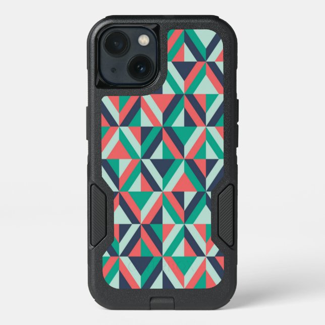 Mid-Century Modern Geometric Pattern Otterbox iPhone Case (Back)