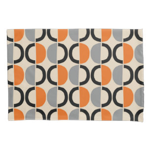 Mid Century Modern Geometric Pattern Pillow Case