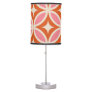Mid century modern geometric pattern pink orange  table lamp