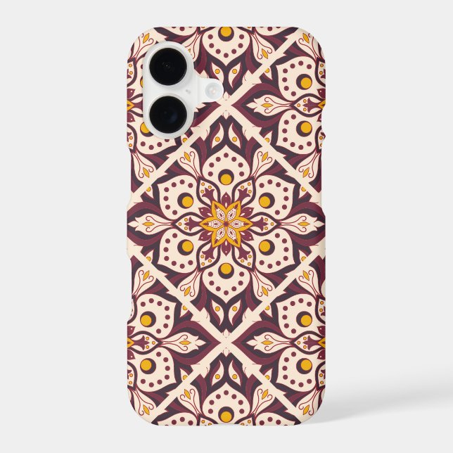 Mid-Century Modern Geometric Pattern – Retro Abstr iPhone Case (Back)