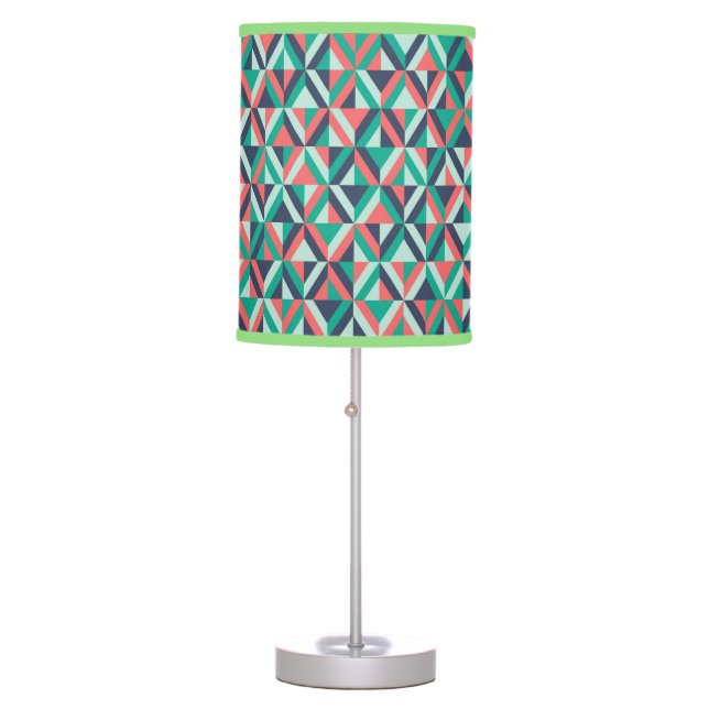 Mid-Century Modern Geometric Pattern Table Lamp (Front)