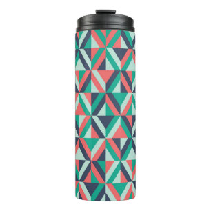 Mid-Century Modern Geometric Pattern Thermal Tumbler