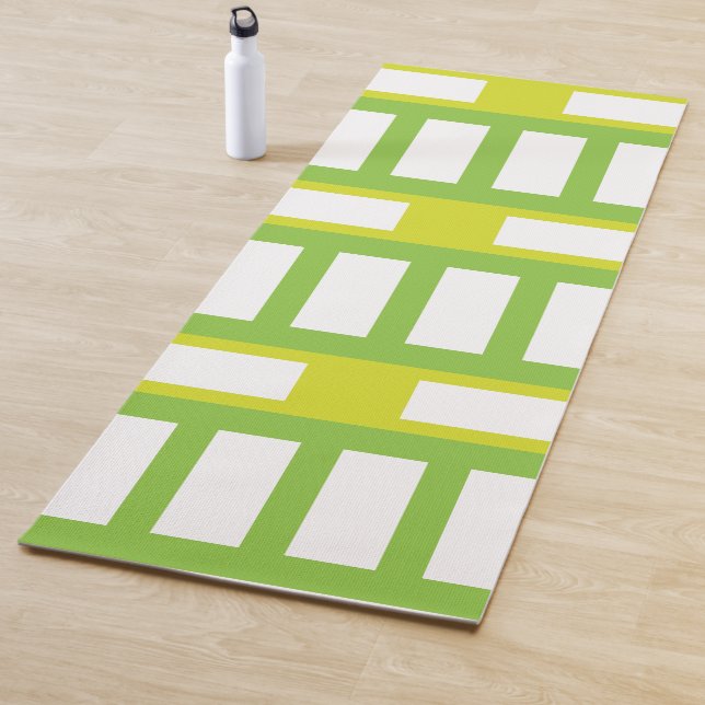 Mid Century Modern Geometric Pattern Yoga Mat (In Situ)