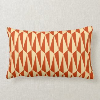 Mid-Century Modern geometric, shades of orange