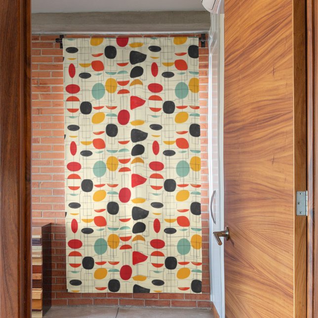 Mid Century Modern Geometric Shapes Blackout Curtains (Creator Uploaded)