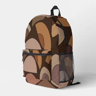 Mid Century Modern Geometric Shapes Printed Backpack