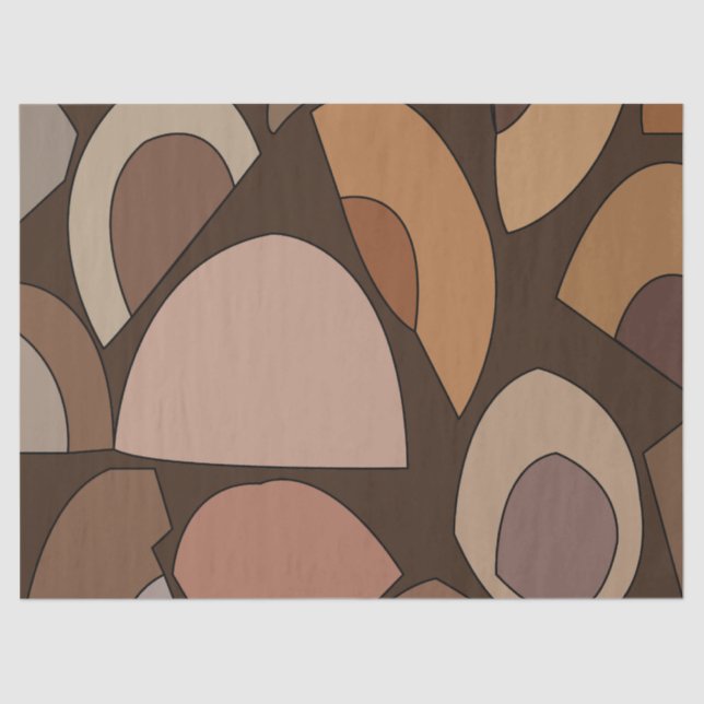 Mid Century Modern Geometric Shapes Tissue Paper (Front)