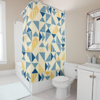 Mid Century Modern Geometric Shower Curtain
