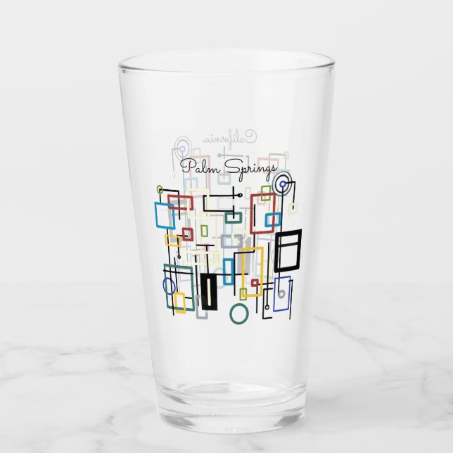 Mid Century Modern Glass & Optional Palm Springs  (Front)