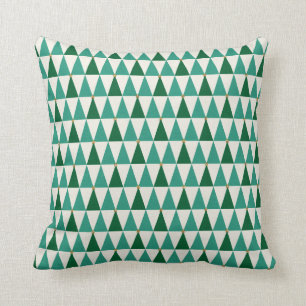 Mid Century Modern Glitter Star Christmas Trees Throw Pillow