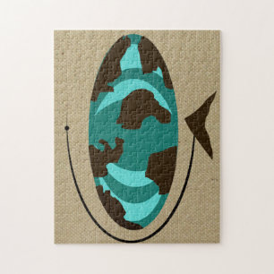 Mid Century Modern Globe Art Jigsaw Puzzle