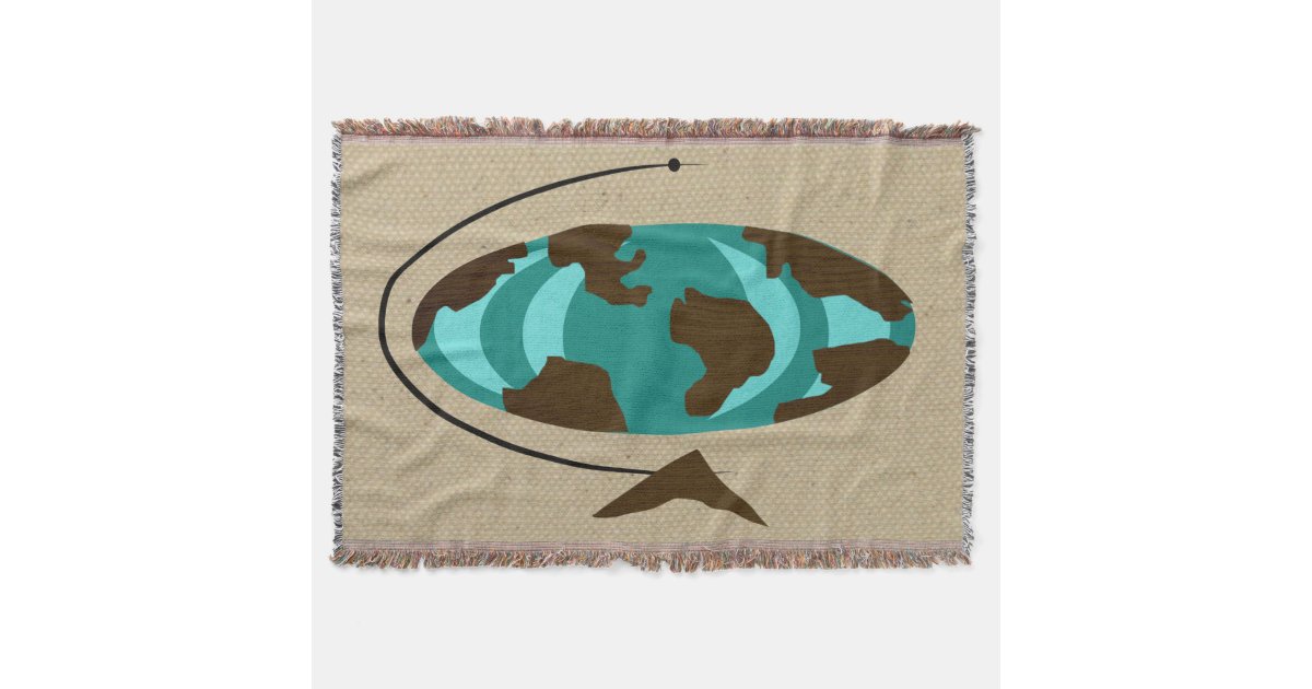 Mid Century Modern Globe Art Throw Blanket Zazzle
