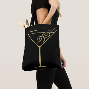 Mid Century Modern Gold 2 Olive Martini Tote Bag