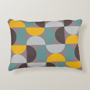 Mid-Century Modern Gold Moon Horizon   Accent Pillow