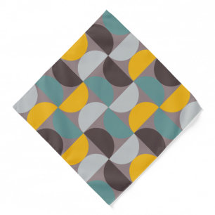 Mid-Century Modern Gold Moon Horizon  Bandana