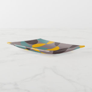 Mid-Century Modern Gold Moon Horizon Trinket Tray
