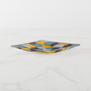 Mid-Century Modern Gold Moon Horizon Trinket Tray