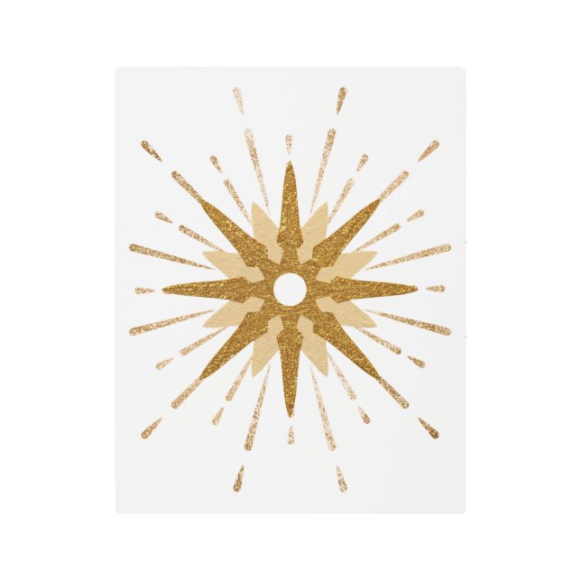 Mid-Century Modern Gold Starburst Art (Front)