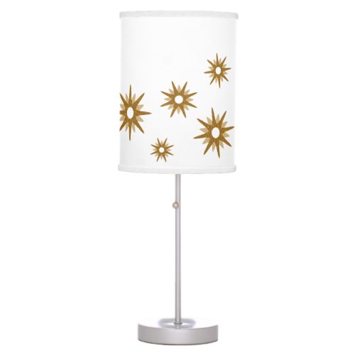 Mid_Century Modern Gold Starburst Design Table Lam Table Lamp