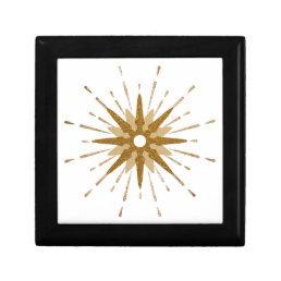Mid-Century Modern Gold Starburst Gift Box