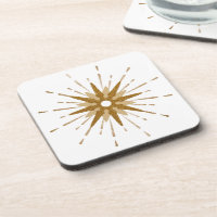 Mid-Century Modern Gold Starburst Plastic