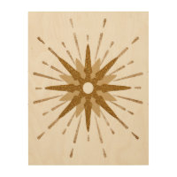 Mid-Century Modern Gold Starburst