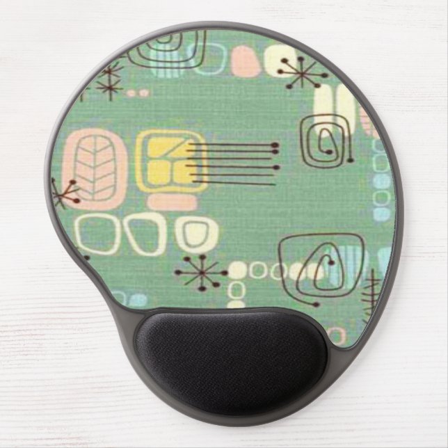 Mid Century Modern Graphic Design Gel Mousepad (Front)