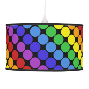 Mid-Century Modern Graphic Dot - rainbow Pendant Lamp