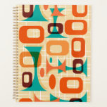 Mid Century Modern Graphic Googie Calendar Planner<br><div class="desc">Mid Century Modern Graphic Googie Calendar Planner. Design by Diane Dempsey. A fun and colorful 1960's style boogie pattern to brighten each and every day! Visit our Zazzle store to see more mid mod artwork. All images on this store are copyright © Diane Dempsey. Please do not use them without...</div>
