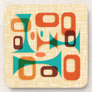Mid Century Modern Graphic Googie Coasters